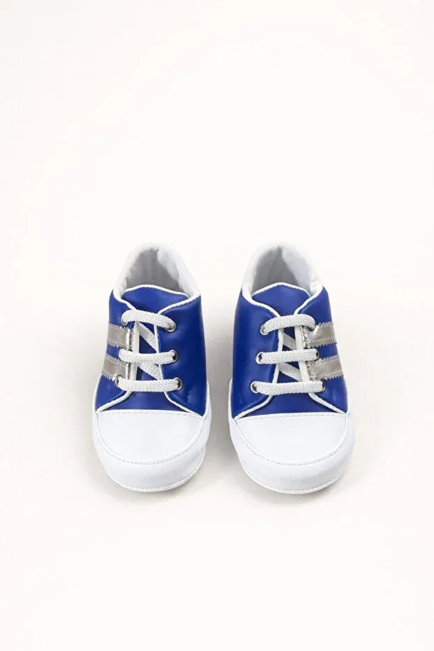 Детские туфли для девочек с принтом Baby first step shoes Numix Baby Kids, Navy Blue — фото 2