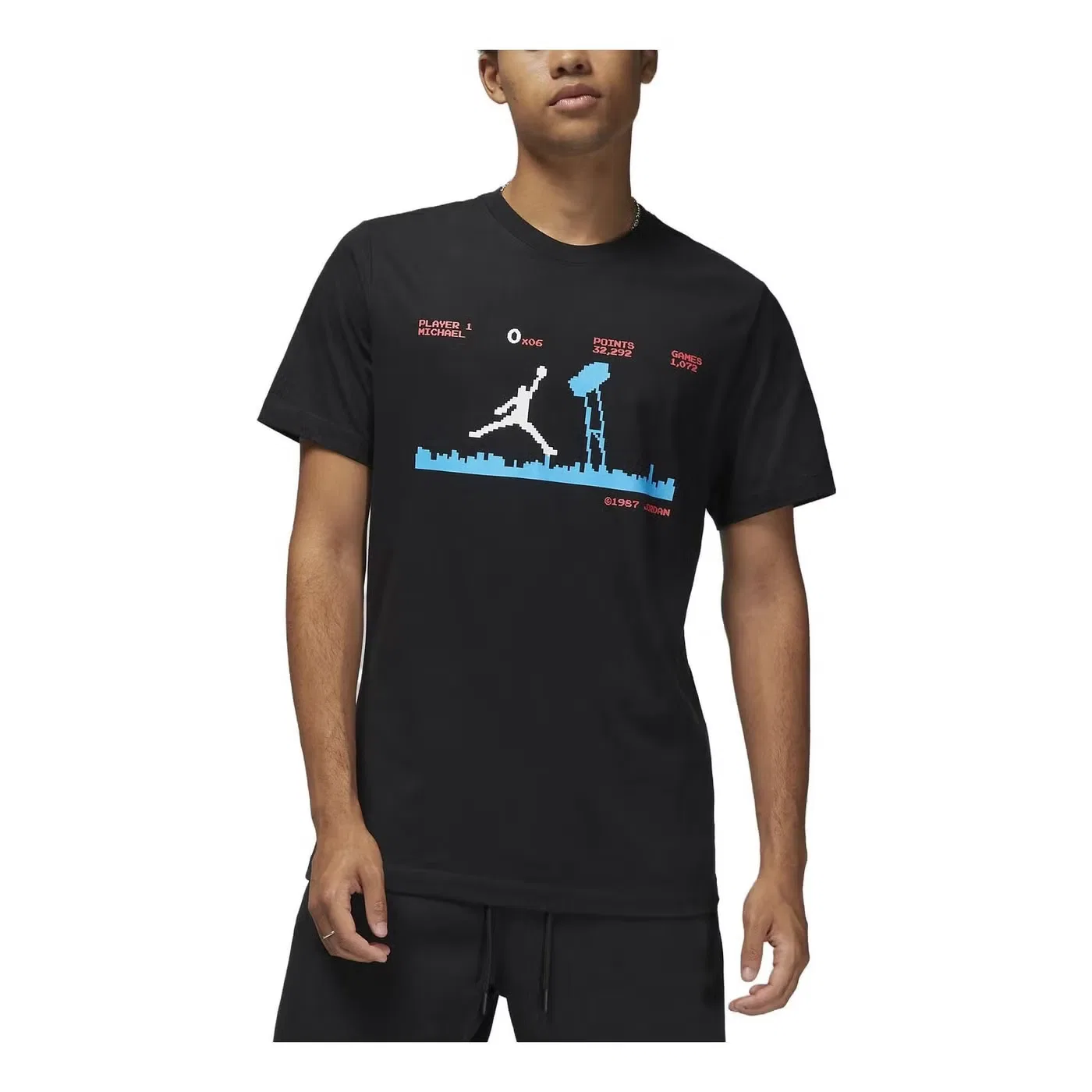 Футболка с принтом Jumpman Pixel Jordan, черный