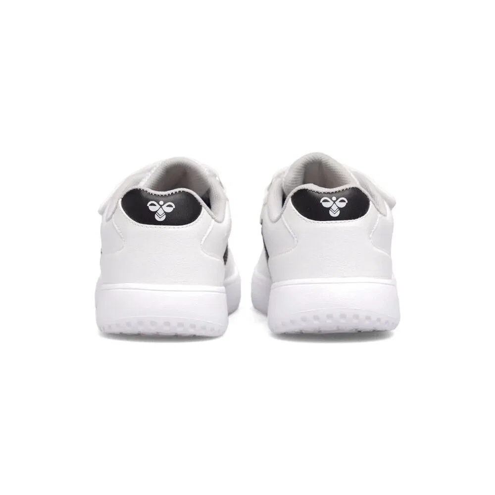 Детские спортивные кроссовки с липучками и сеткой, White Black Hummel Kayno Sm. Jr — фото 4