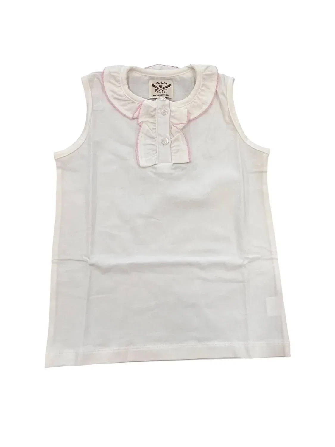 Детская майка для девочек с оборкой Lucy Top THE OAKS APPAREL, White