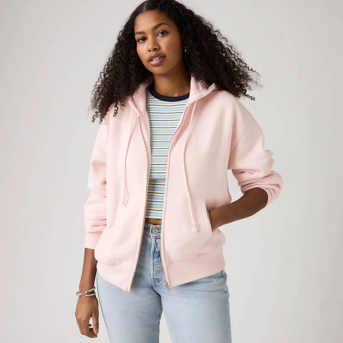 Повседневная толстовка на молнии Levi's, Crystal Pink - Pink