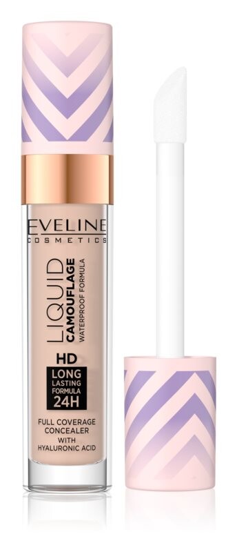 

Водостойкий консилер с гиалуроновой кислотой Eveline Cosmetics Liquid Camouflage, оттенок 05 Light Sand 7,5 мл