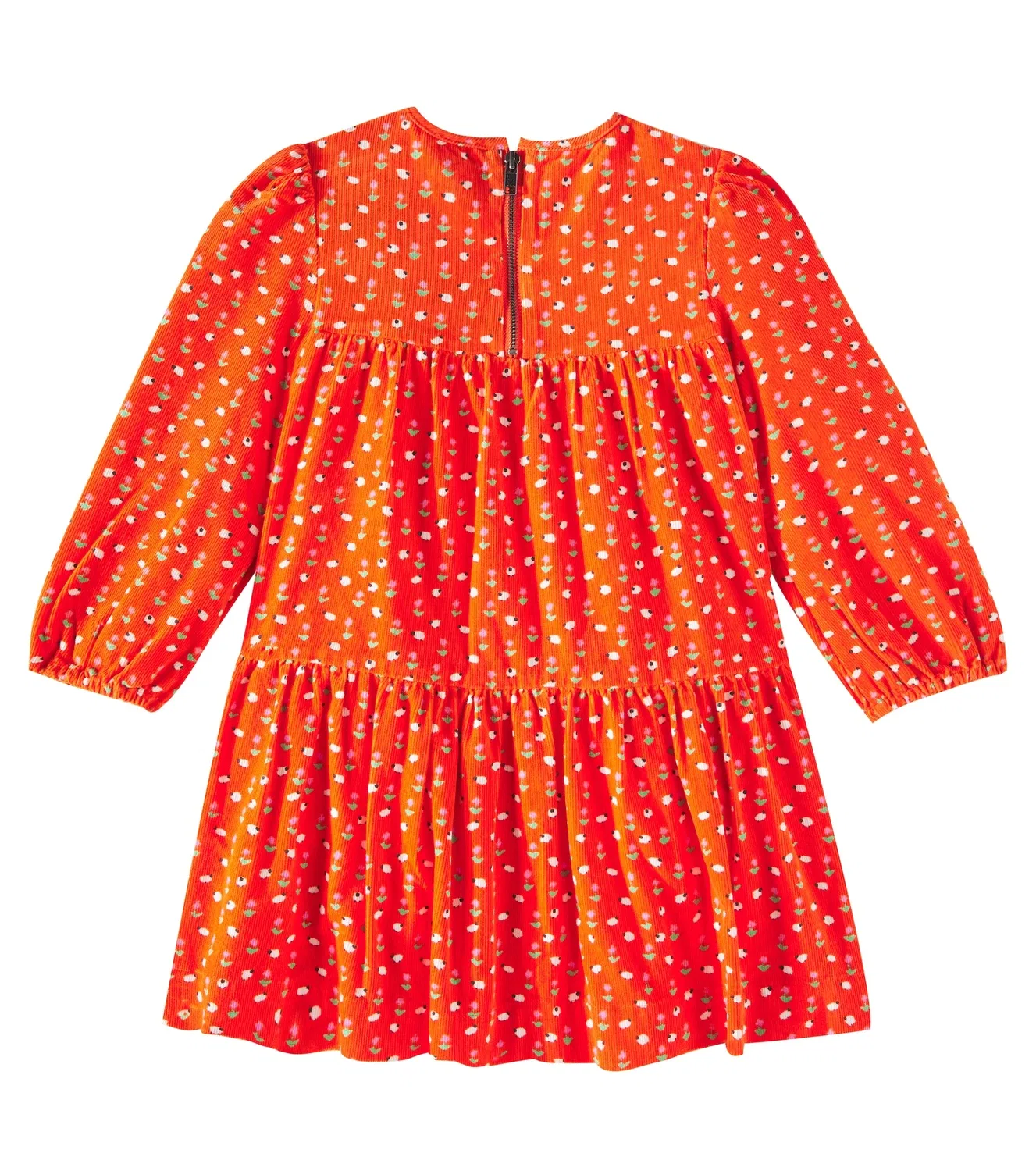 Платье из вельвета с принтом Stella McCartney Kids, красный — фото 3