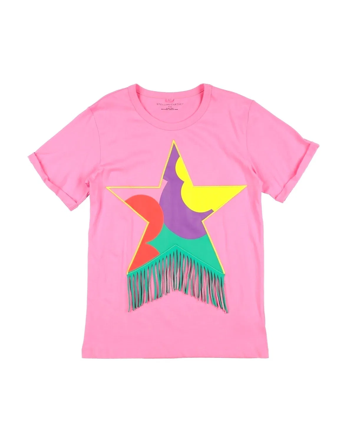 Детская футболка для девочек с аппликациями Stella McCartney Kids, розовый