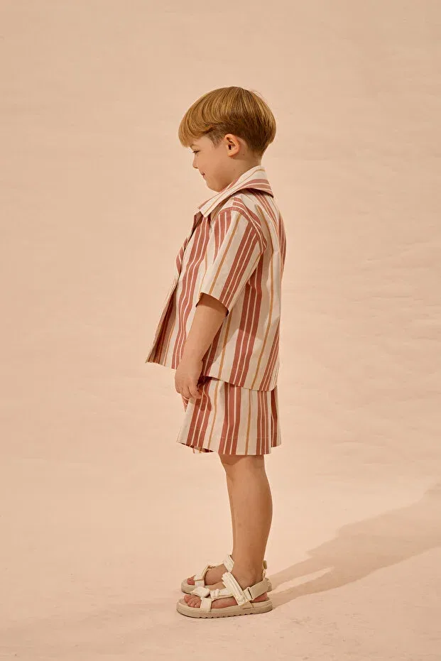 Детская рубашка для мальчиков с принтом Fahhar Kids, Tan Color
