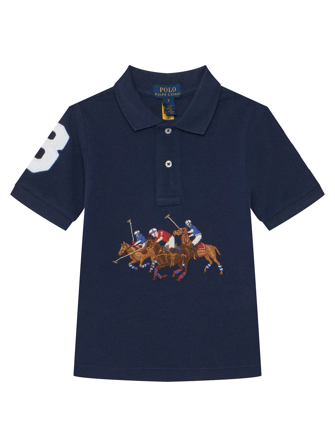 Поло стандартного кроя для мальчика Polo Ralph Lauren, темно-синий