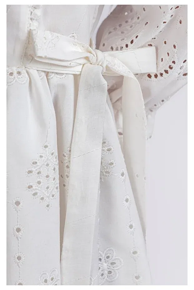 Детское платье для девочек с длинным рукавом Pina Kids, White — фото 4