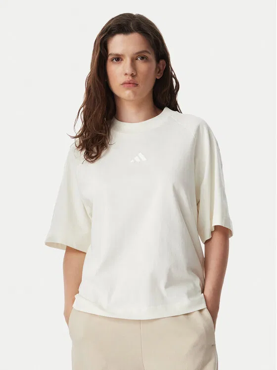 Футболка regular fit Kit Small Logo Adidas, кремовый