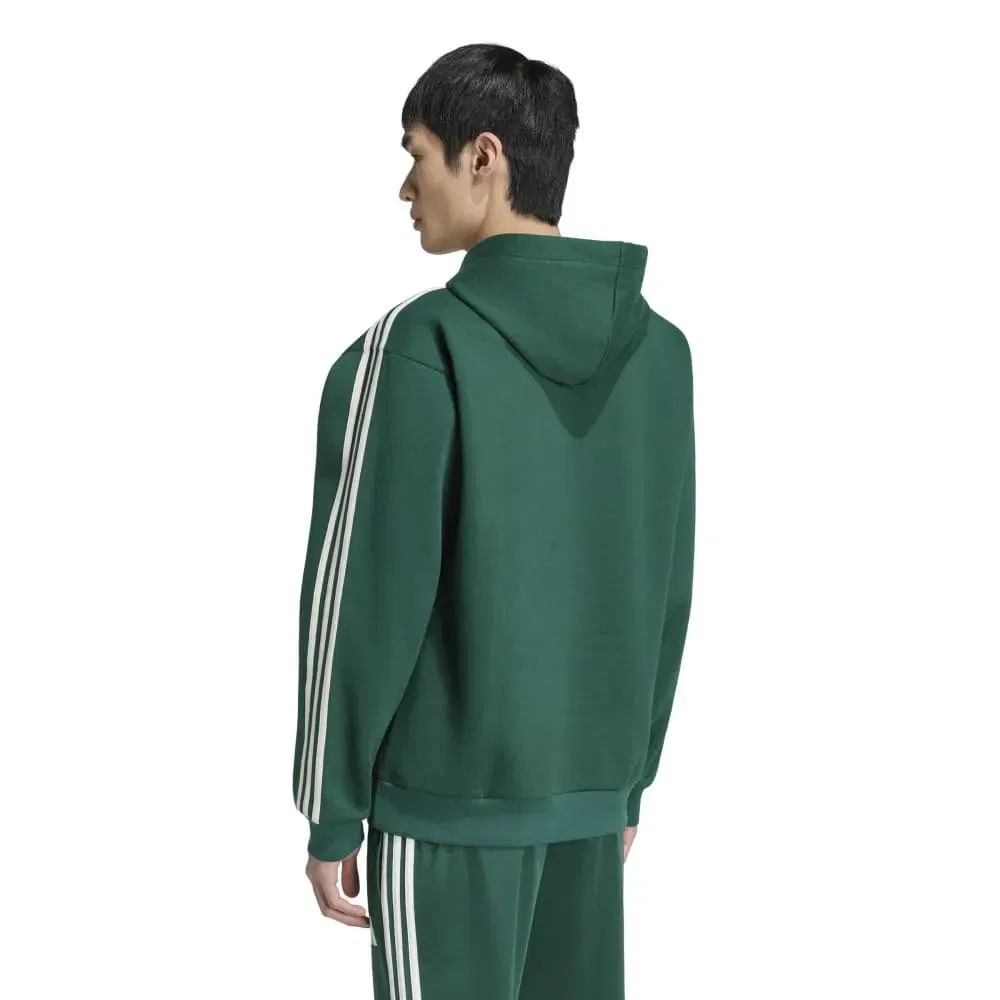 Мужской свитшот-худи с флисом 3 Stripes Fleece Adidas, Green — фото 2