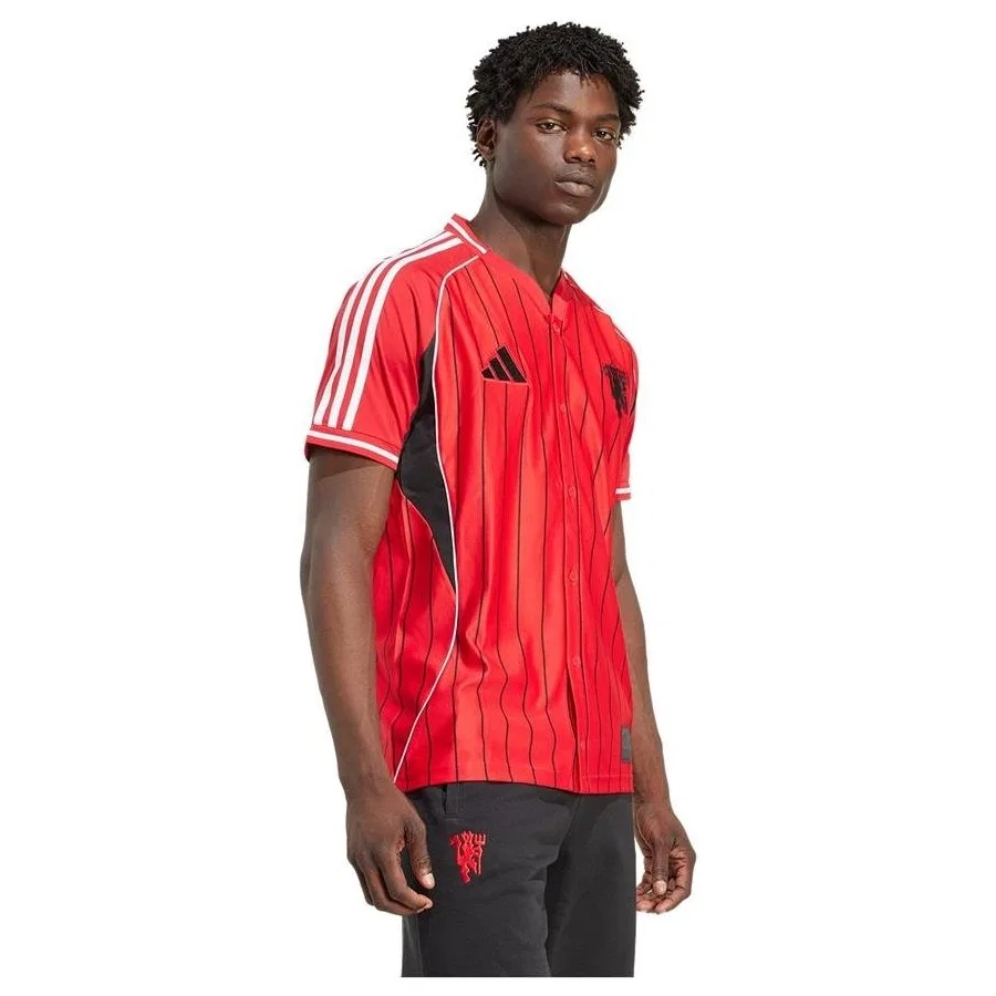 Футболка с длинным рукавом MUFC US SHIRT adidas, Красный — фото 3