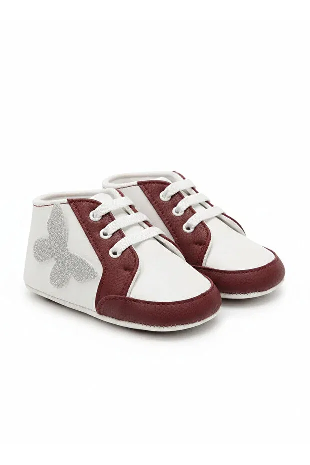 Детские туфли для девочек с принтом First Step Shoes Butterfly Sema Baby, Burgundy