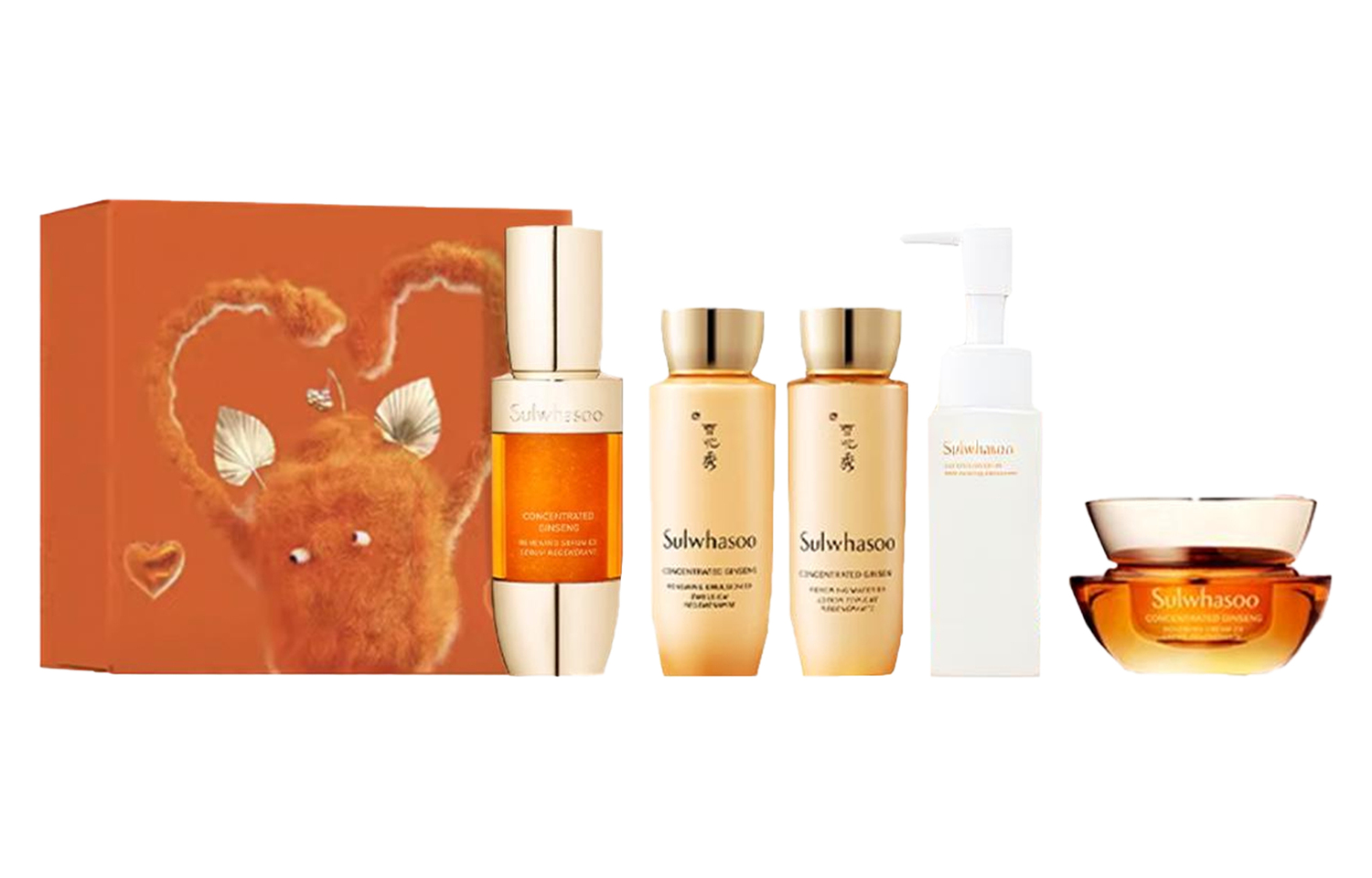 

Набор для ухода за кожей Royal Time с тонизирующим и питательным лосьоном с женьшенем увлажняющий успокаивающий комплект из пяти предметов Sulwhasoo