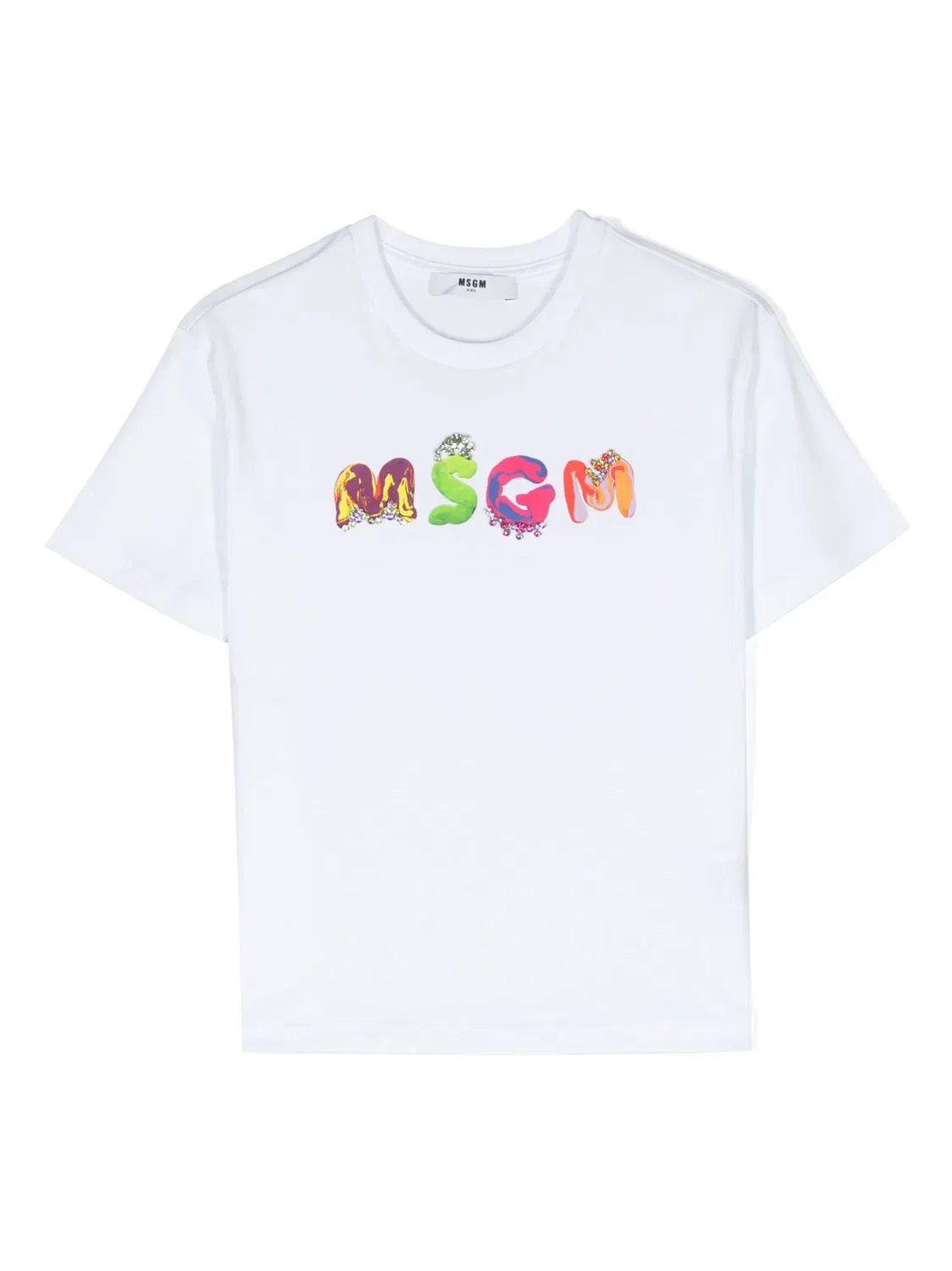 MSGM Футболка с логотипом, белая