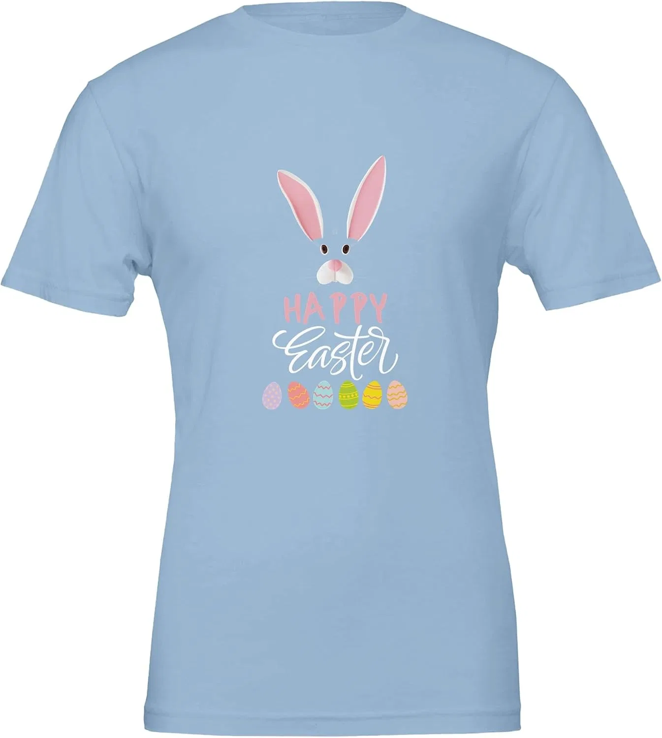 Футболка с принтом Happy Easter, Light Blue