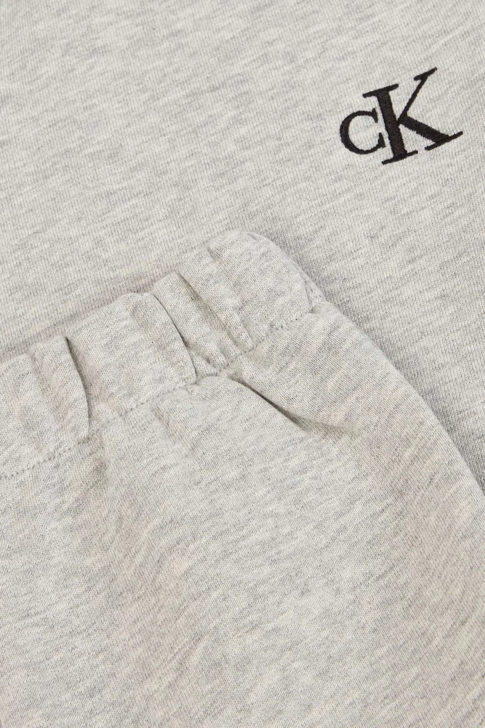 Штаны спортивные органические хлопковые Logo Calvin Klein, серый — фото 4
