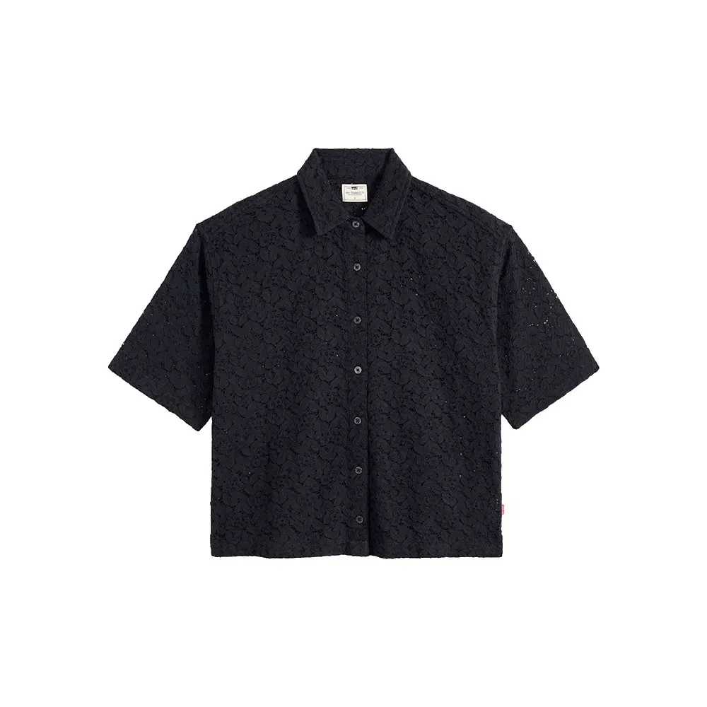 Женская рубашка с кружевом Harlie Levi's, Black — фото 3