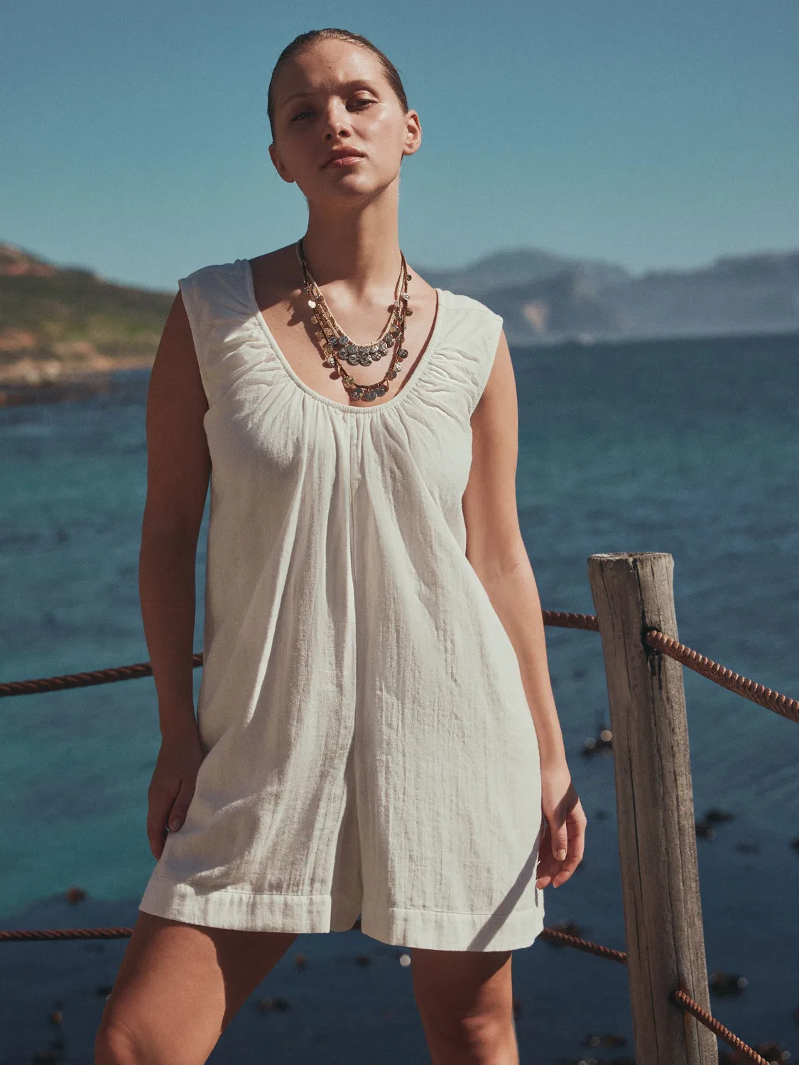Комбинезон Double Cloth Romper Next, белый