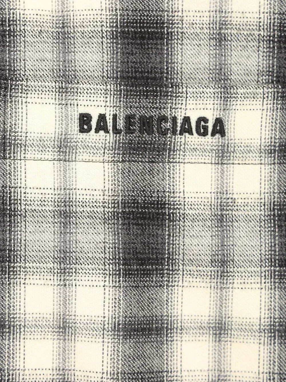 Фланелевая рубашка в клетку BALENCIAGA, бежевый — фото 4