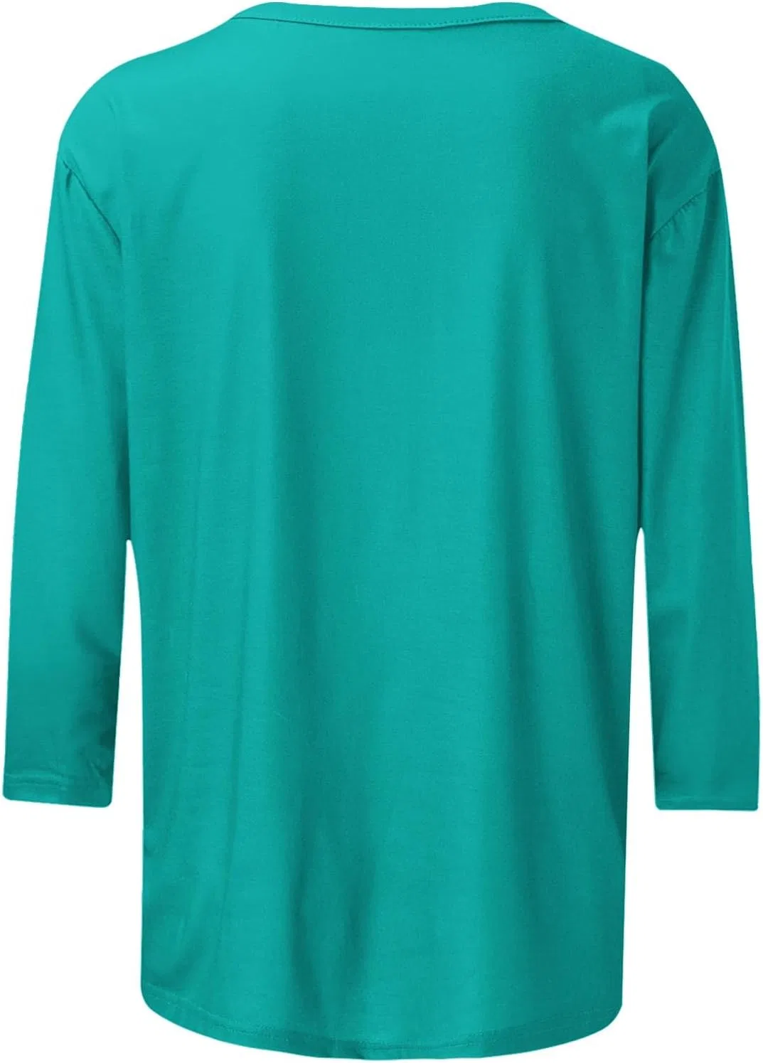 Женская свободная блуза с воротником-стойкой, Mint Green — фото 3