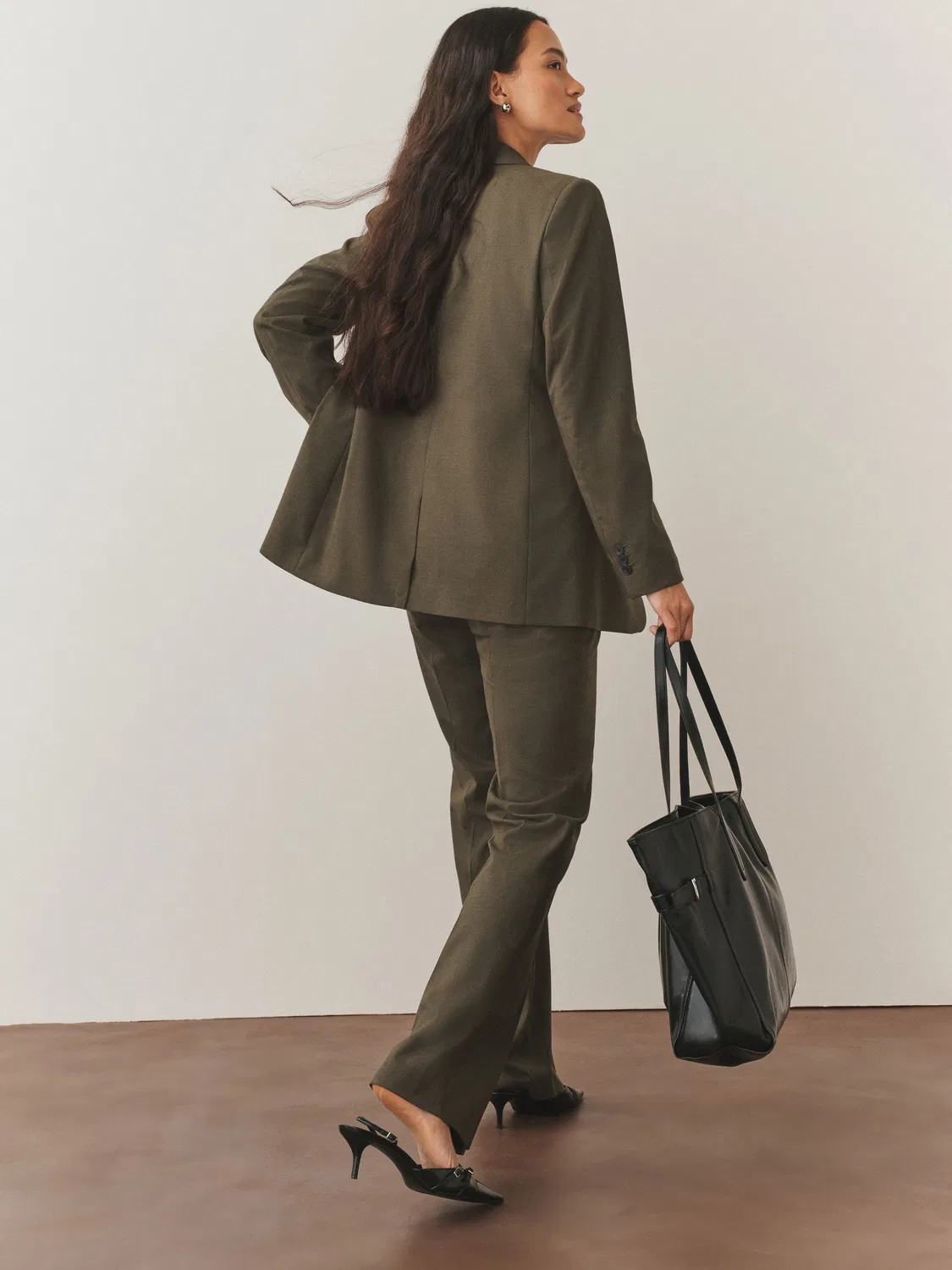 Жакет однобортный приталенный, Khaki Green Next — фото 4