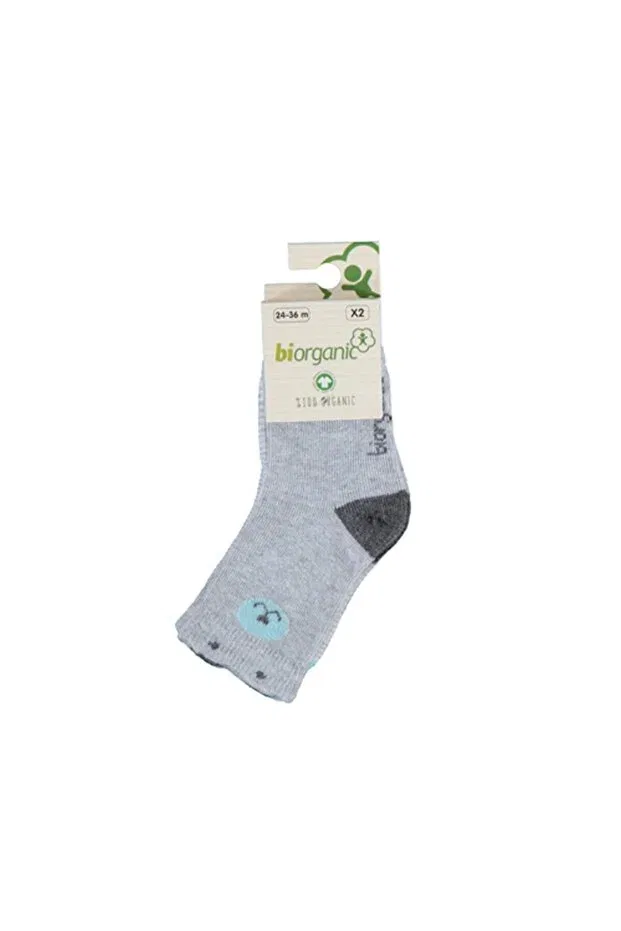 Детские носки для новорожденных хлопковые 2 шт Cute bear Biorganic, Mint