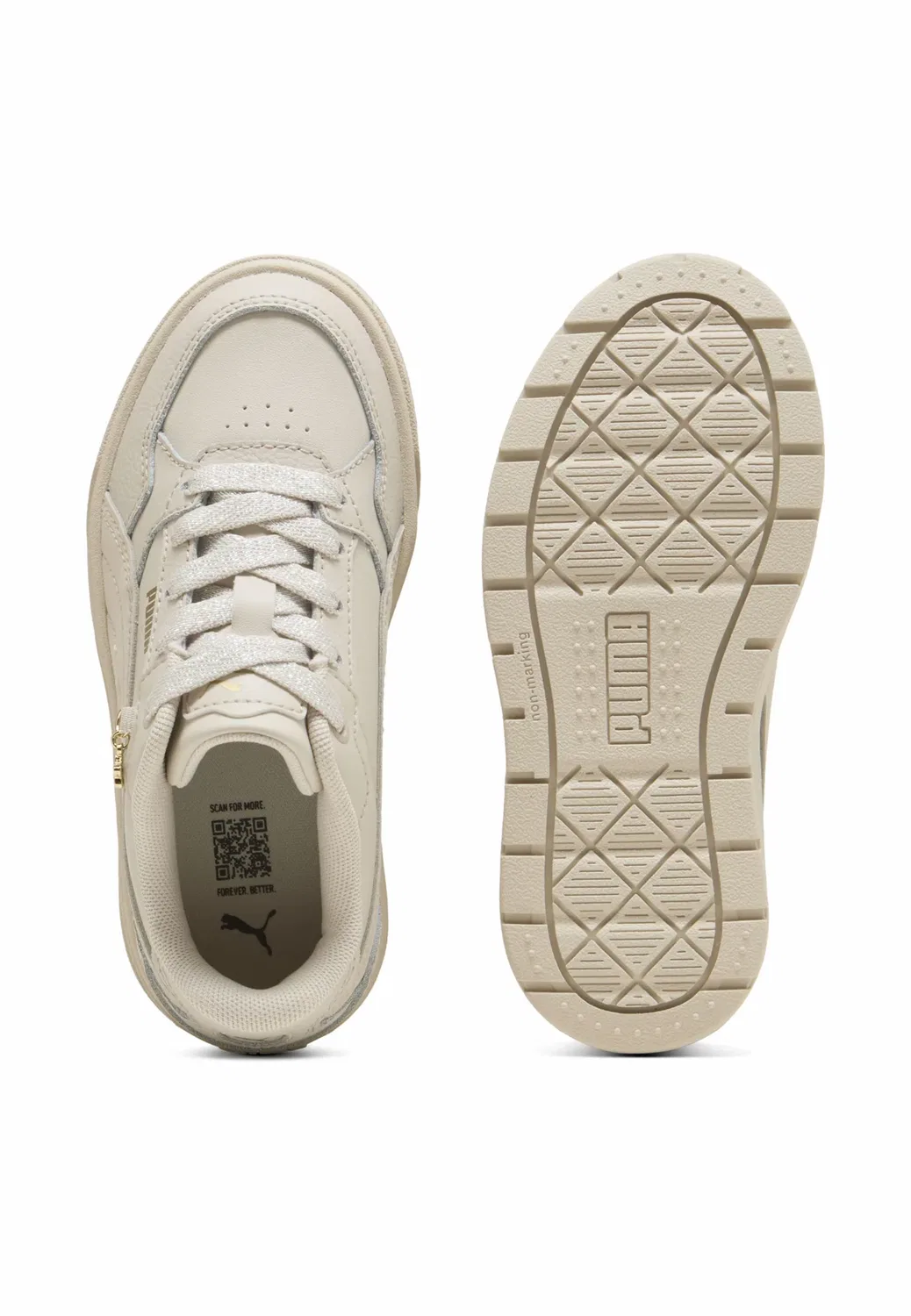 Кроссовки с подвеской в виде идола Кармен II Puma, Beige — фото 3