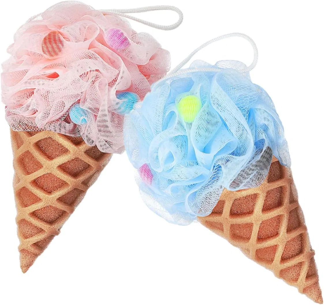 Детская мочалка-спонж Ice Cream, AUTSUPPL, 2 шт, 21x11x11 см