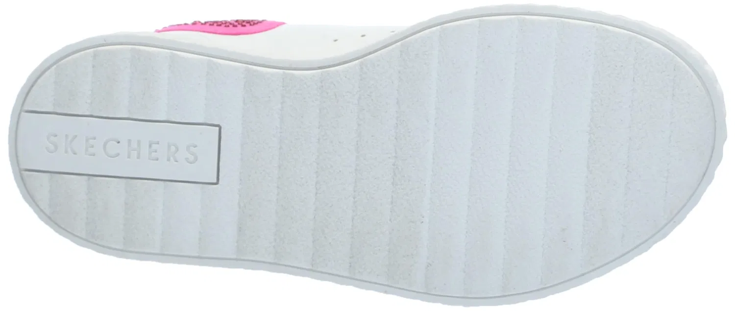 Детские кроссовки для девочек Skechers, White Pink — фото 4