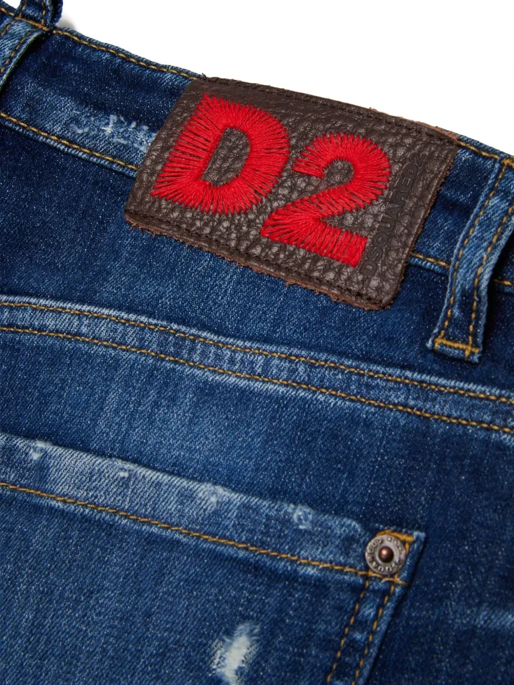Брюки Amelia с эффектом потертости Dsquared2 Kids, синий — фото 4