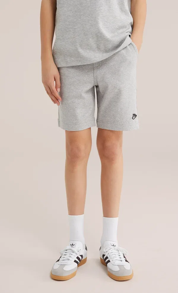 Брюки хлопковые Tracksuit bottoms We Fashion, Light Grey, светло-серый — фото 2