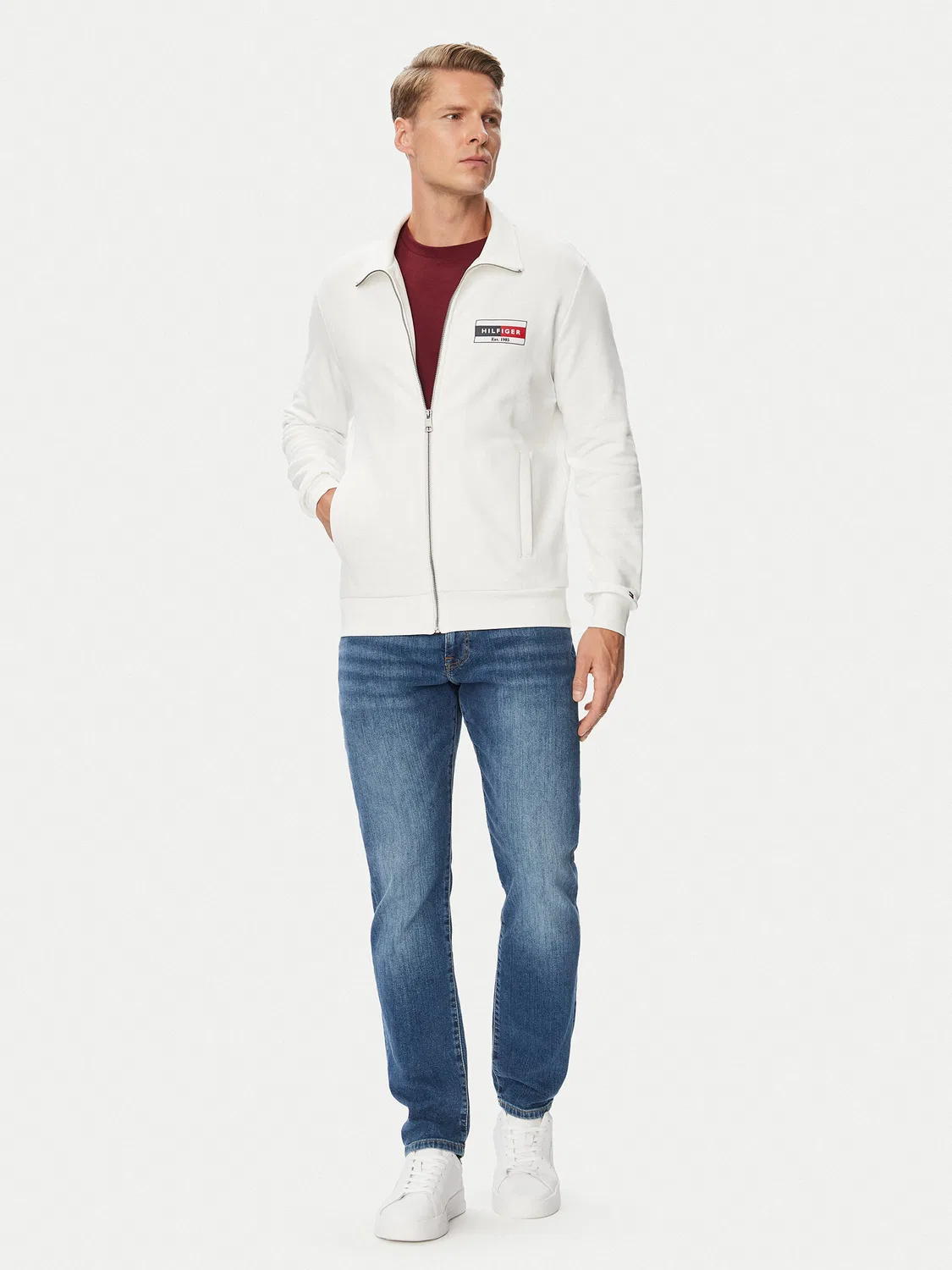 Мужская толстовка стандартного кроя Brand Love Tommy Hilfiger, белый — фото 2