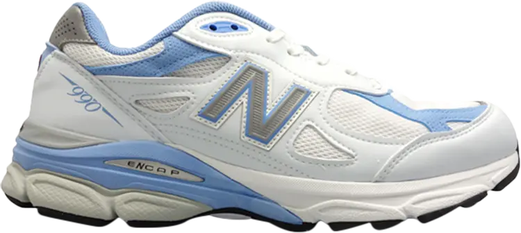 Кроссовки New Balance Wmns 990v3 Made In USA 'White Baby Blue', белый — фото 2