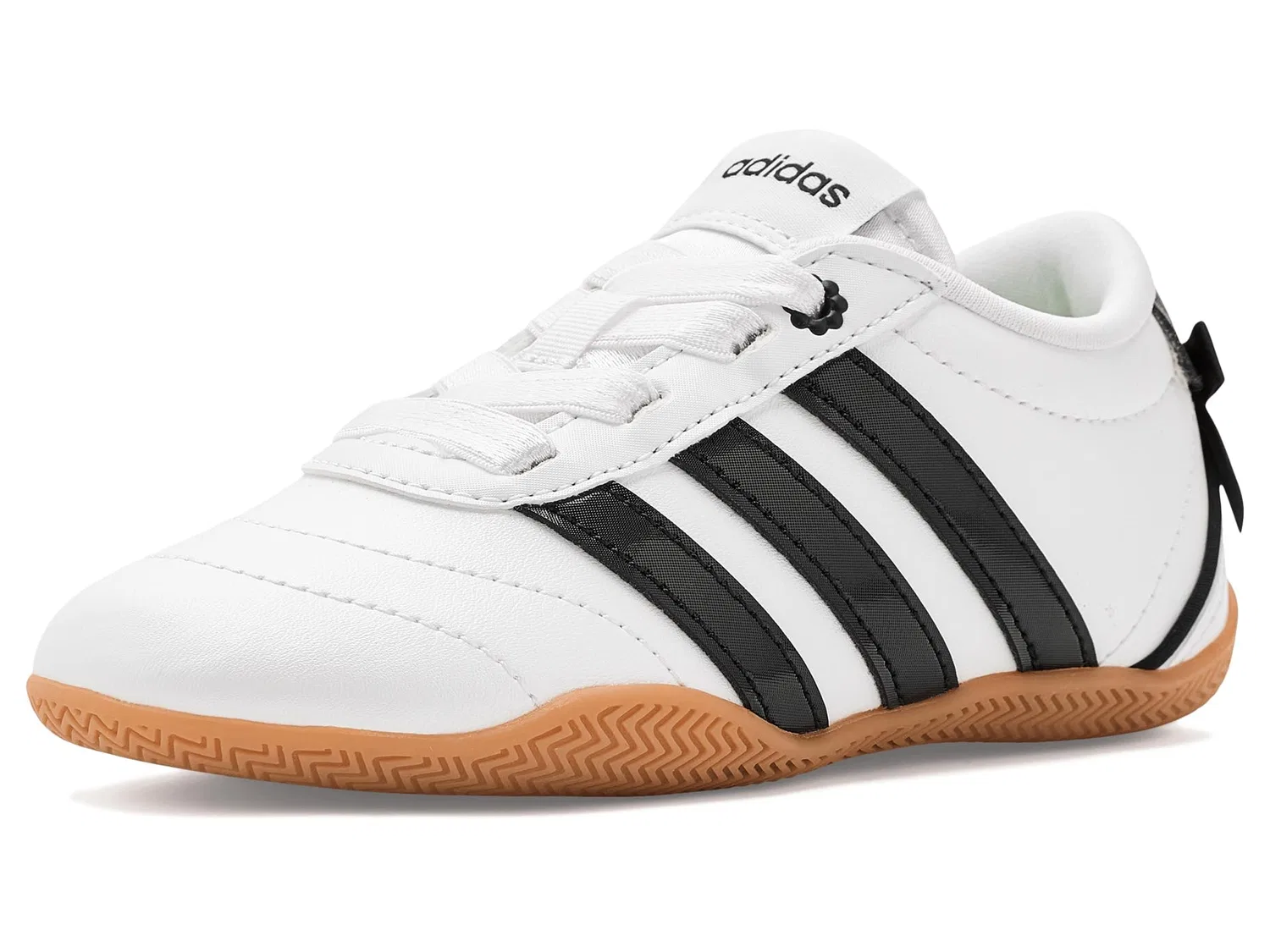 Кроссовки Grand Court Low (для маленьких и больших детей) Adidas Kids, White/Black/Yellow — фото 2