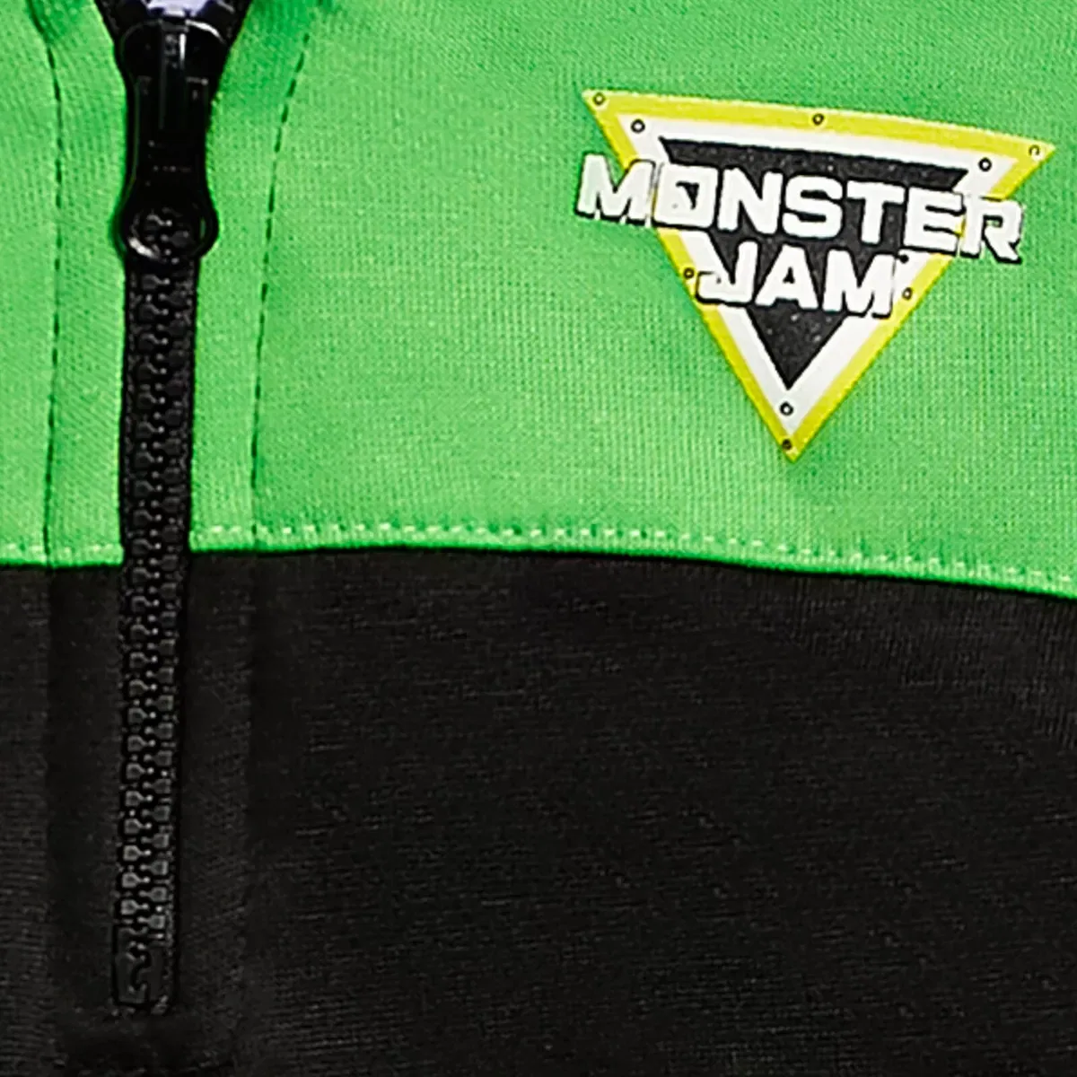 Детское худи для мальчиков с принтом Monster Jam Grave Digger Half Zip Hoodie Monster Jam, Monster Jam — фото 4