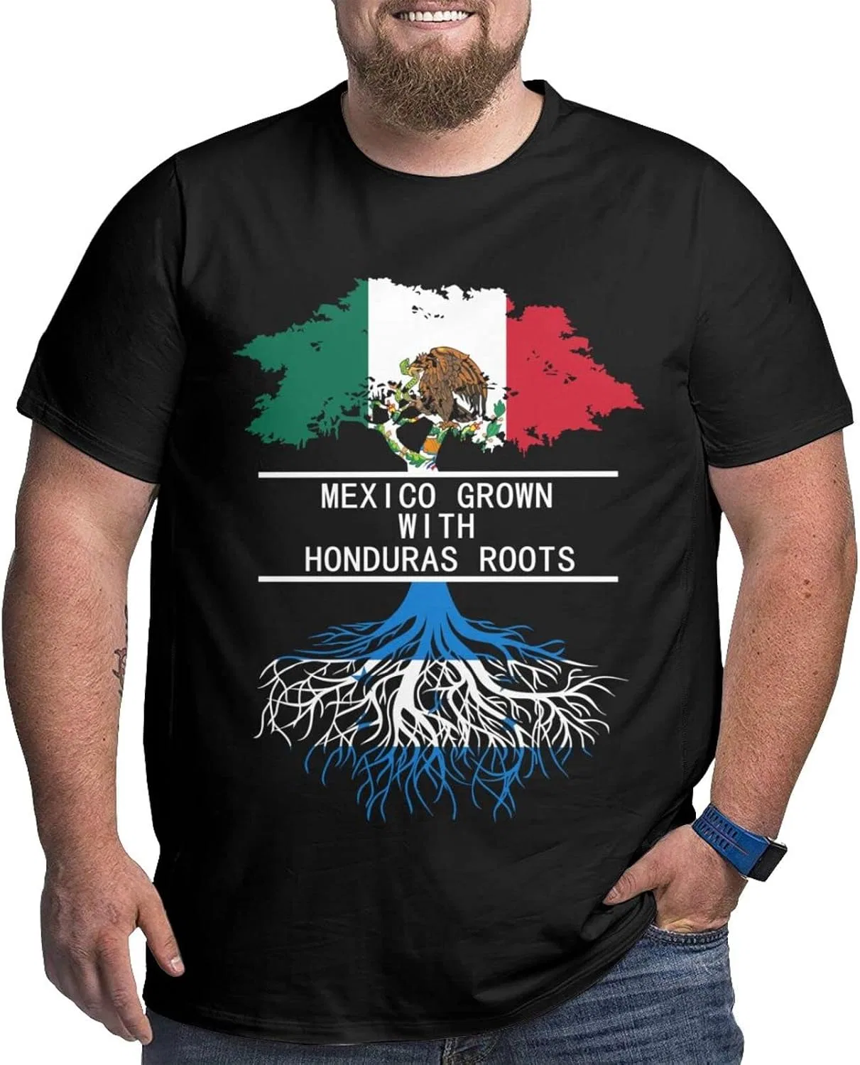 Женская футболка с графическим принтом, Regular Fit, Short Sleeve, Mexicos Grown With Honduras Roots