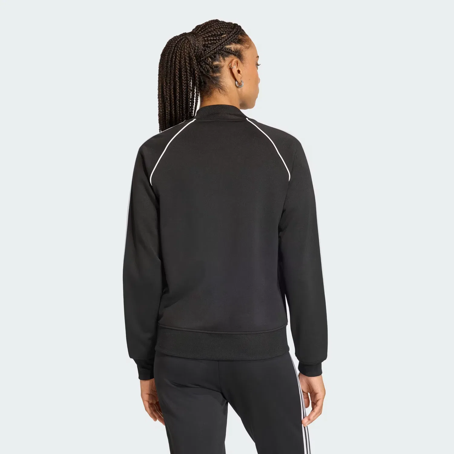 Женская олимпийка на молнии SST Classic Adidas Originals, черный/белый — фото 3