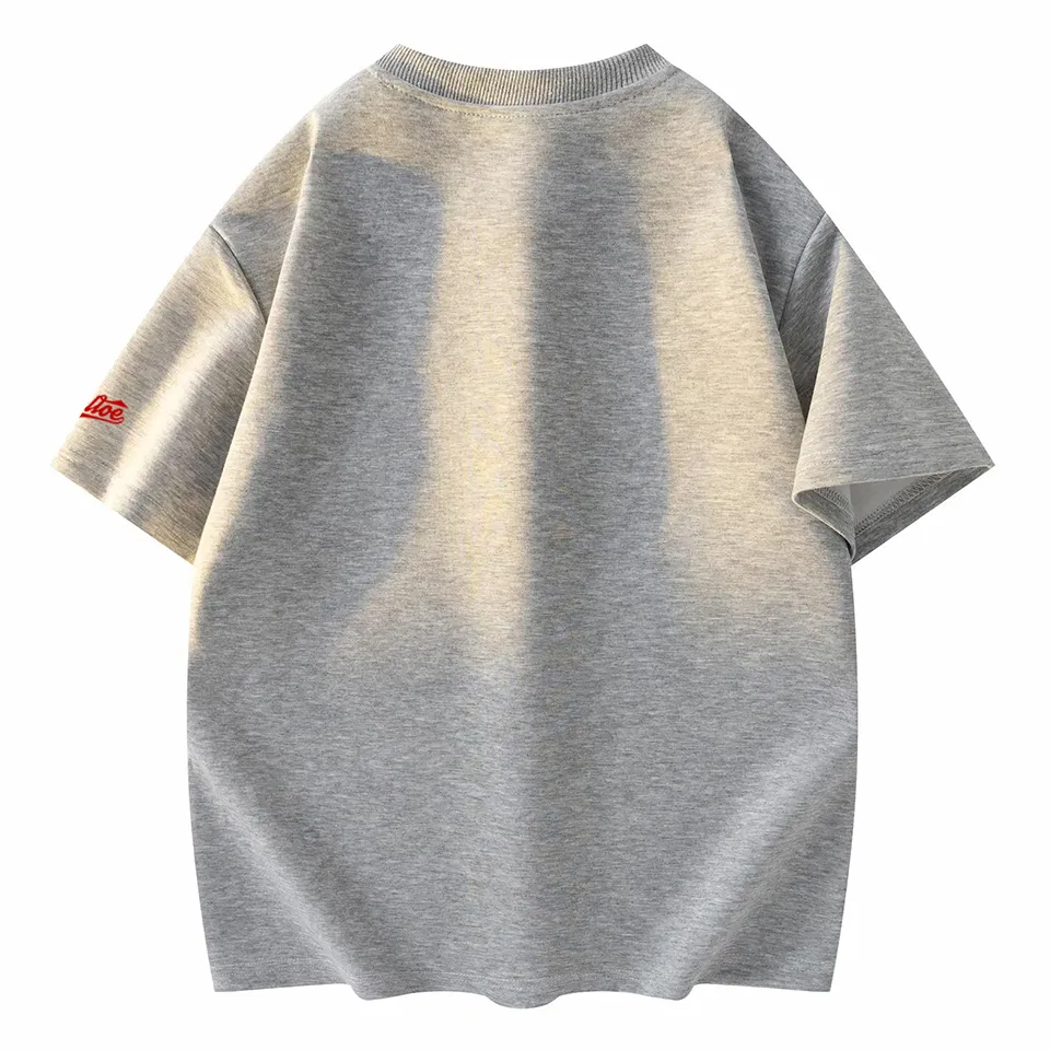 Детская футболка с круглым вырезом, средней посадки, Paul Costelloe, Gray Red/Black — фото 4
