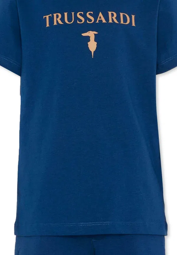 Комплект из футболки и шорт с принтом Tru Trussardi Junior, синий — фото 3