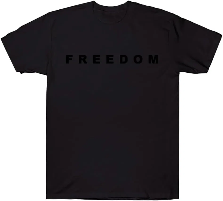 Футболка с графическим принтом Freedom Letter, Black