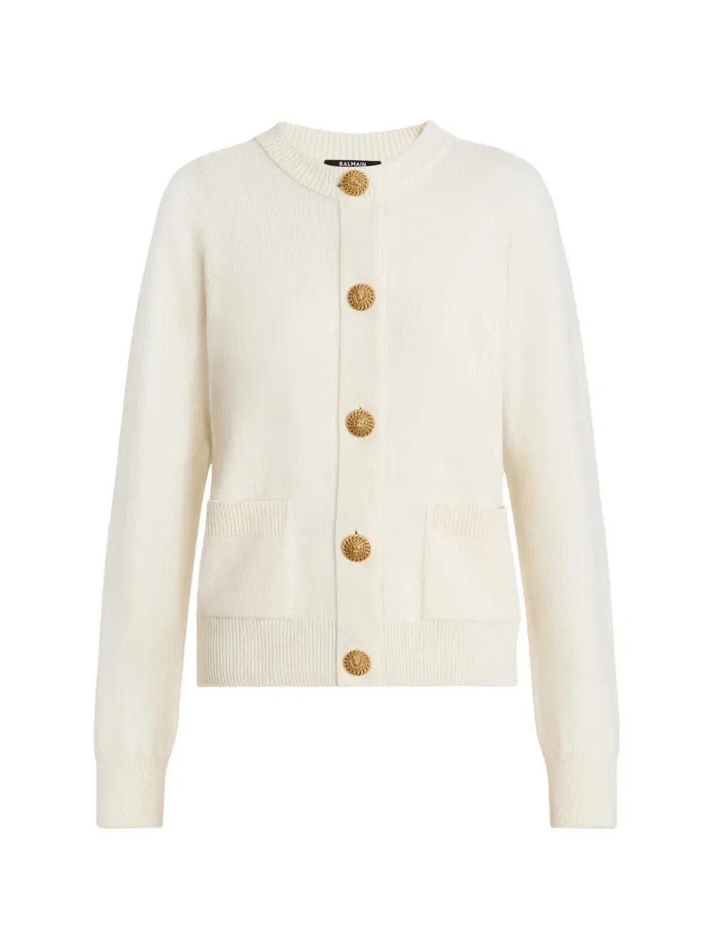 Кашемировый кардиган Balmain, белый