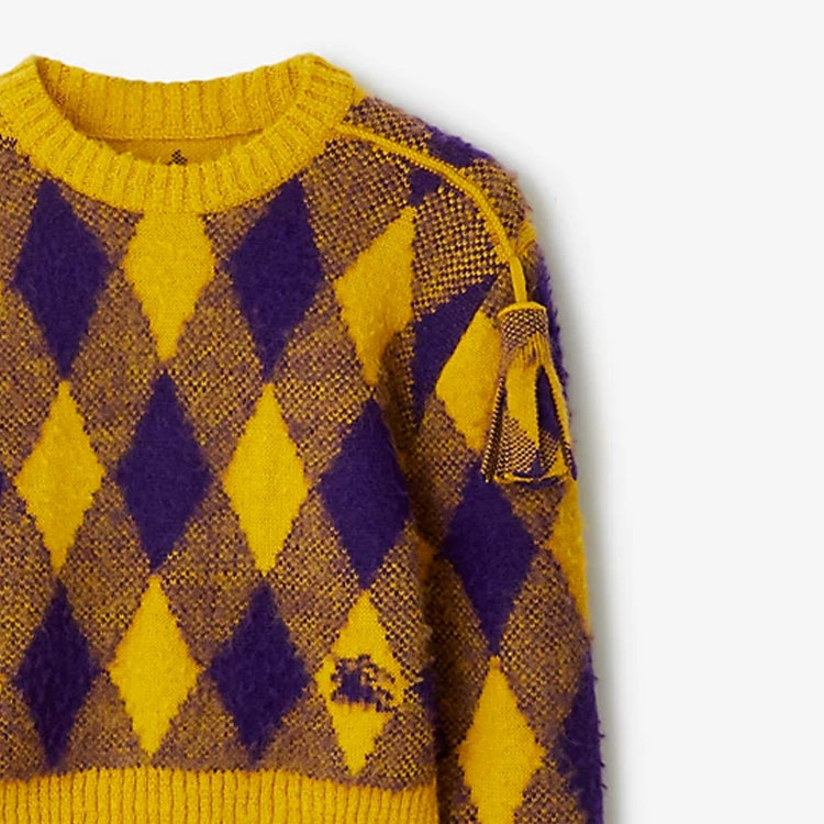 Свитер из шерсти Burberry, женский, желто-оранжевый — фото 3