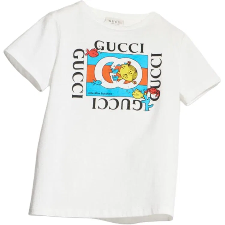 Футболка детская GUCCI Crew Neck белая — фото 4