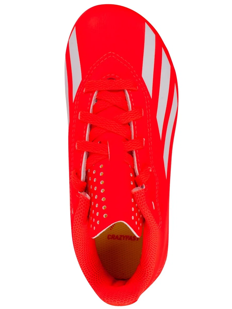 Спортивные кроссовки ADIDAS PERFORMANCE 'adidas X Crazyfast Club Jr FXG' красного цвета — фото 4