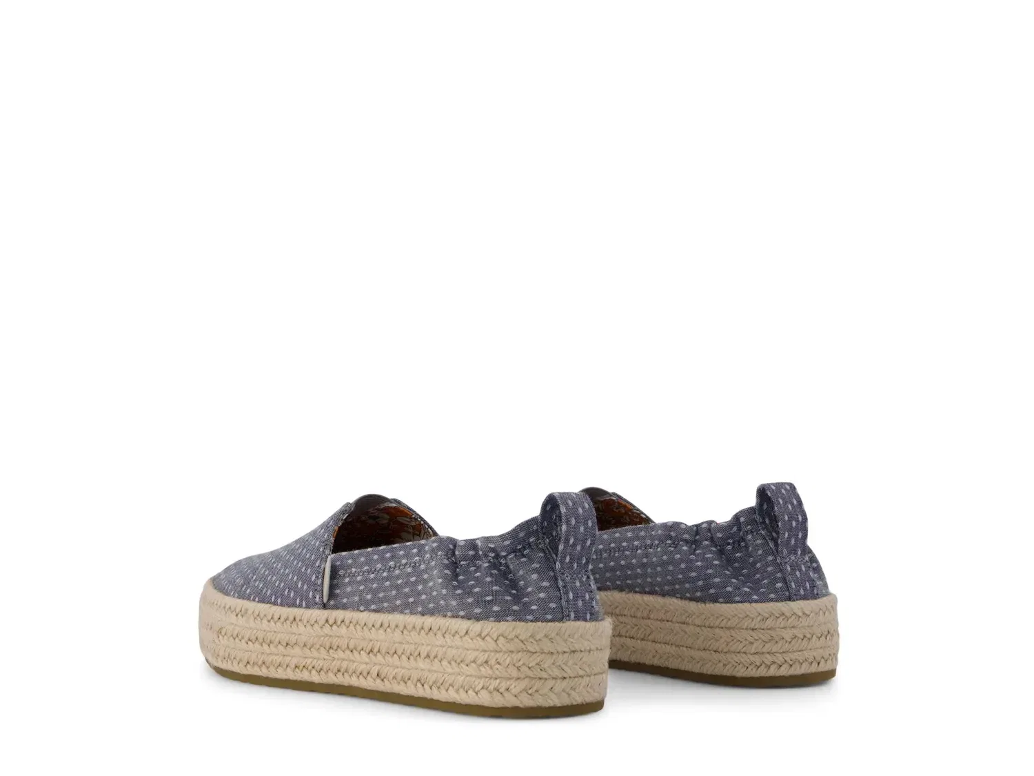 Слипоны на платформе Valencia, TOMS, синий — фото 3