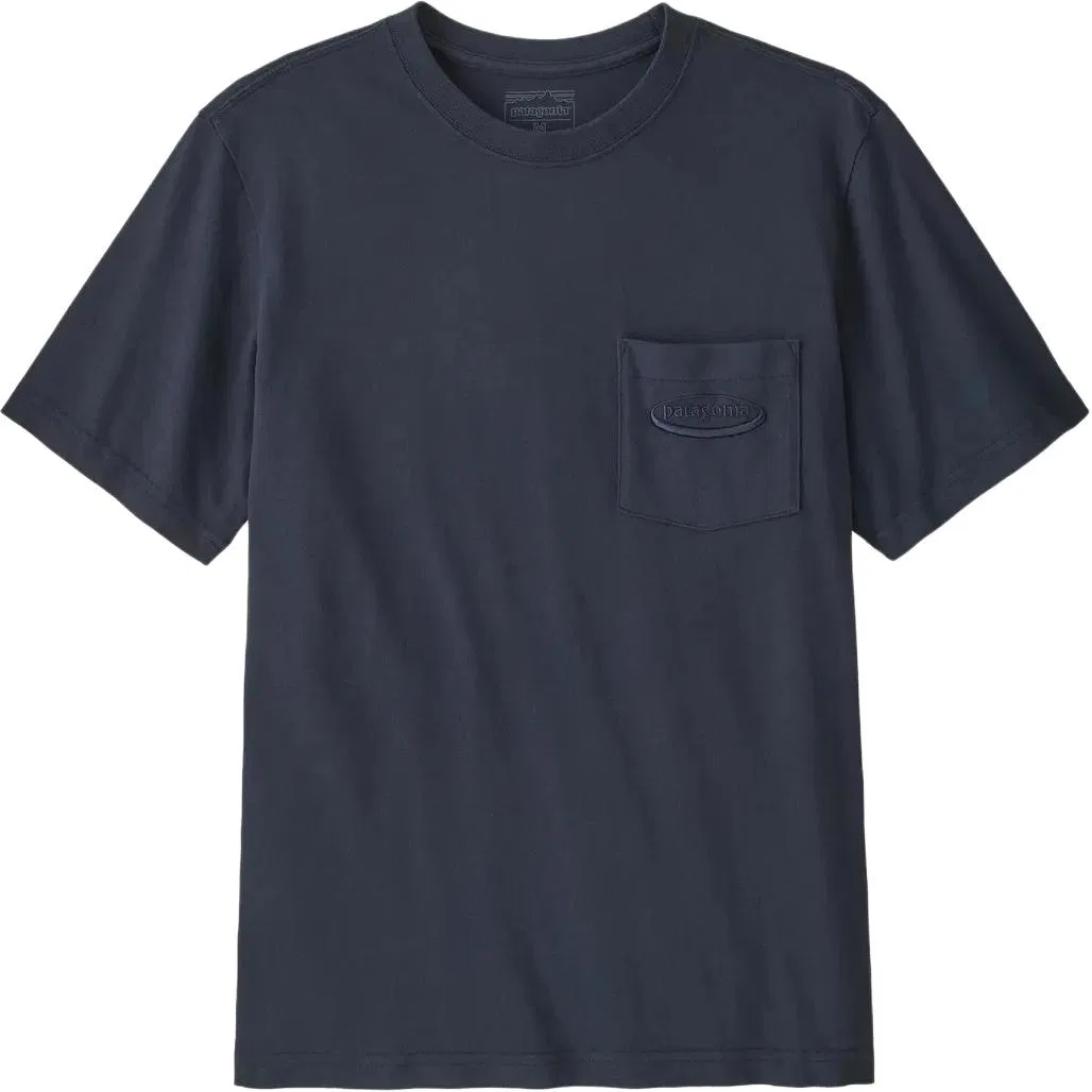 Мужская футболка с вышивкой логотипа Patagonia, Marine Blue/NENA