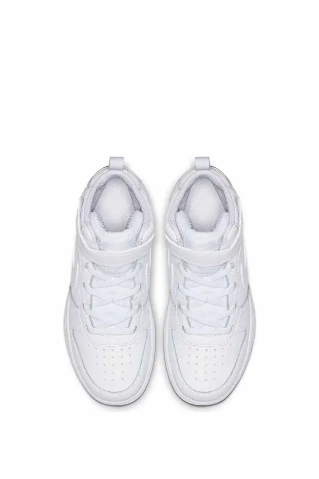 Детские кроссовки для девочек с принтом Court Borough Mid 2 (PSV) Kids Casual Sneakers CD7783-100 Nike — фото 4