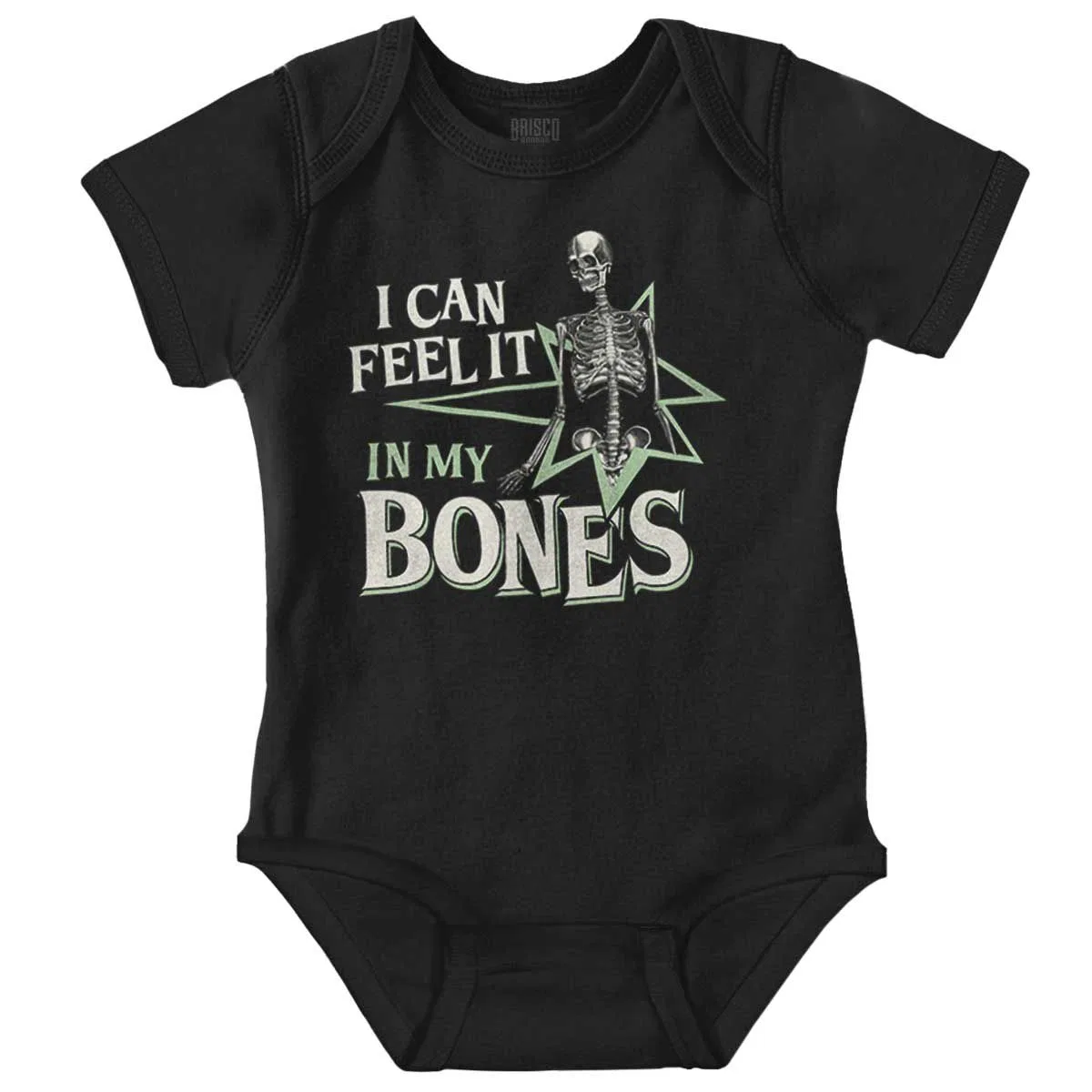 Детский боди-комбинезон с принтом I Can Feel It In My Bones Brisco Brands, Black