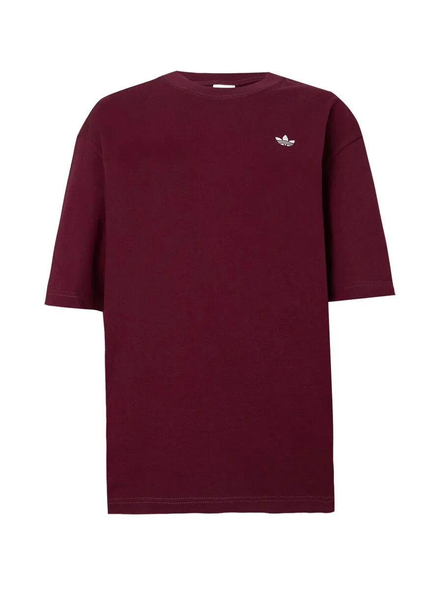 Футболка ADIDAS ORIGINALS 'Essentials' винно-красного цвета
