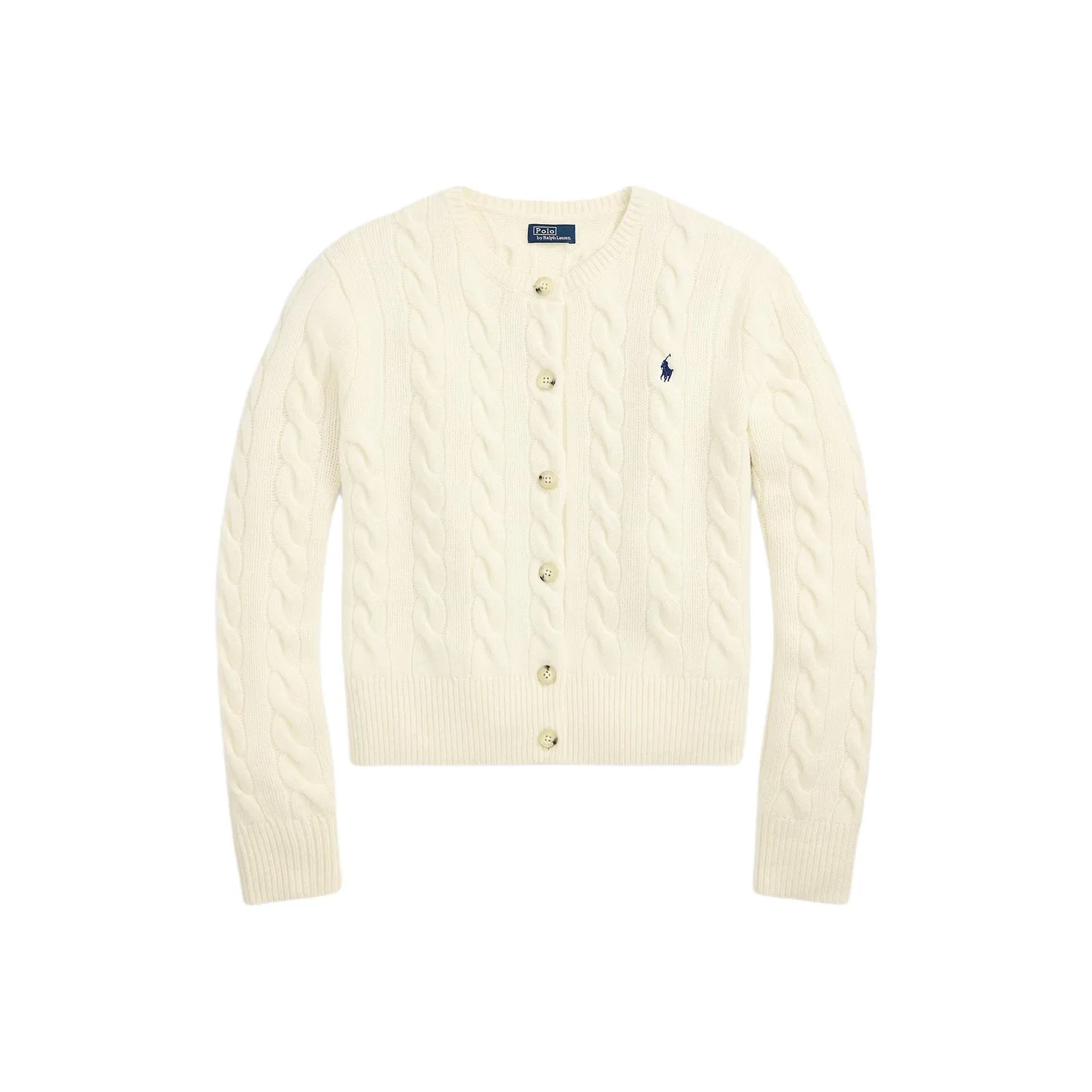 Женский кардиган с вышивкой логотипа Polo Ralph Lauren, White