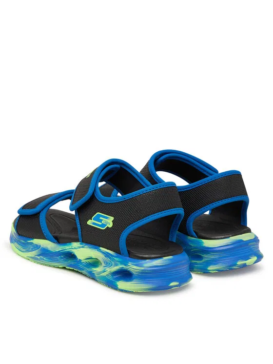 Сандалии S-Lights: Sola Glow Sandal - Fusion Brights Skechers, черный — фото 3